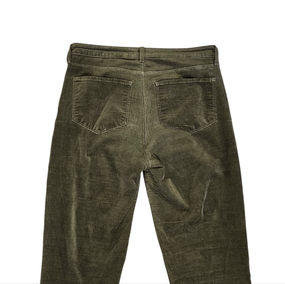 L’agence Marguerite Velvet Cropped Ivy Green High Rise Skinny Pants - Picture 6 of 13